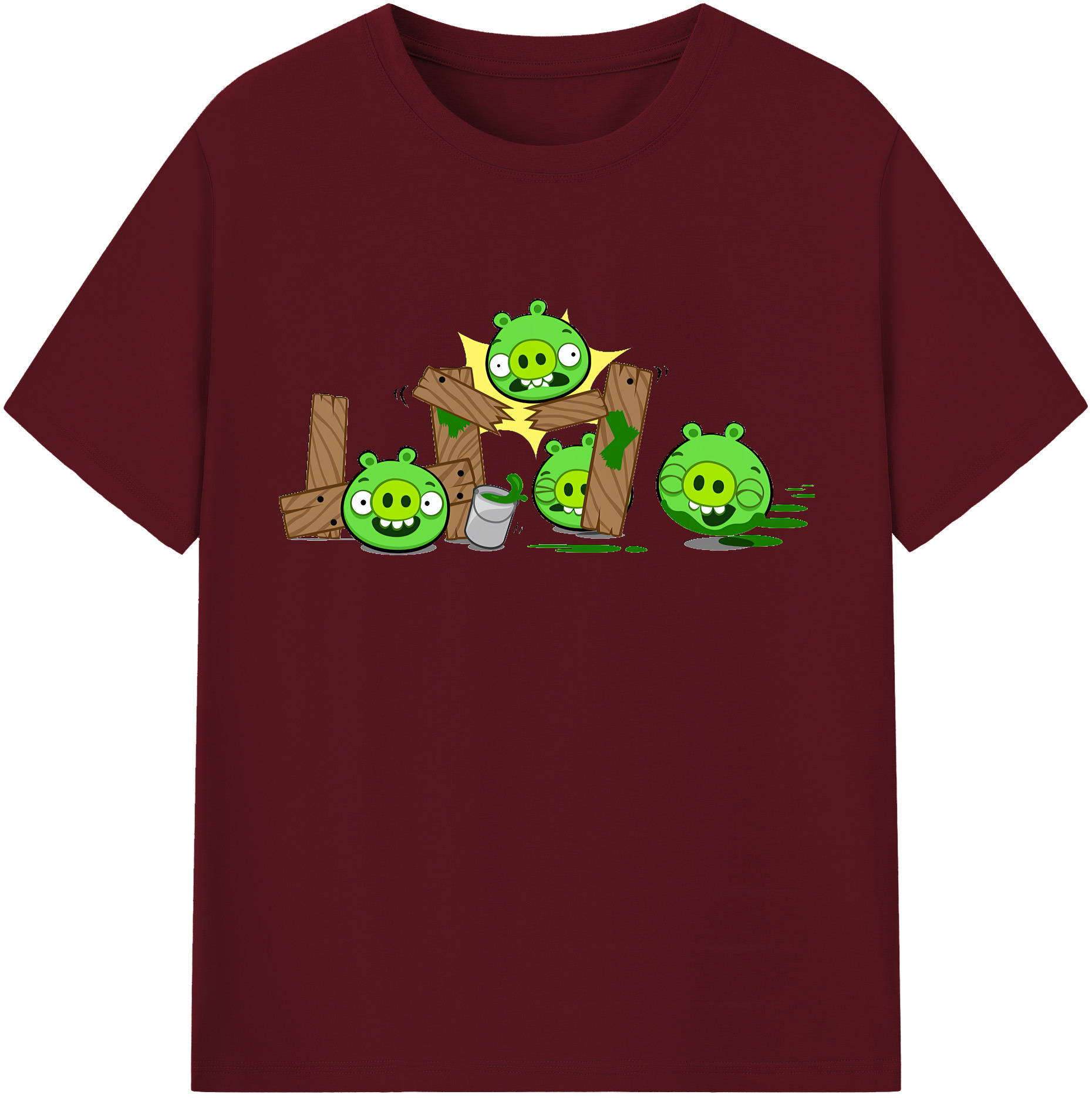 （画像用） Angry Birds アングリーバード 綿100％半袖Tシャツ（フロントプリント）